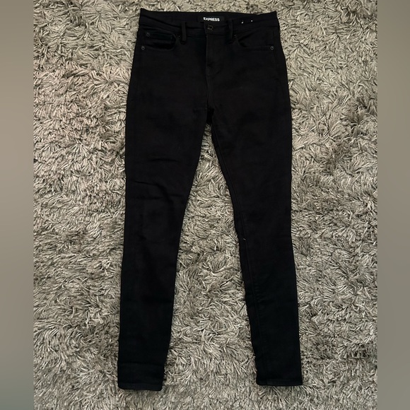 Express Mid Rise Stretch Jean Legging - Picture 1 of 7